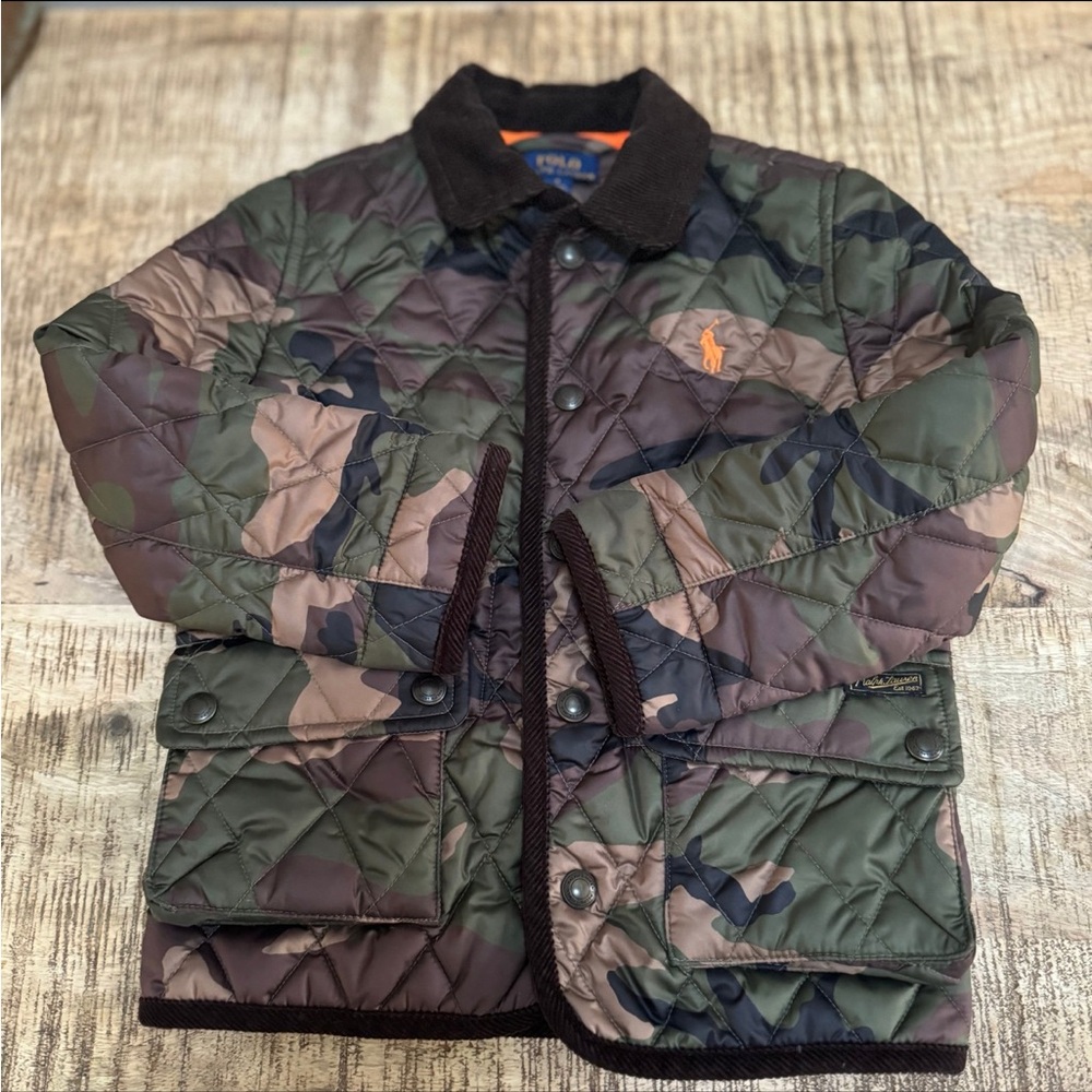 Ralph Lauren Green Camouflage Quilted Jacket